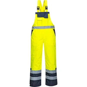 Pláštěnka PORTWEST Kalhoty S489 s laclem, zateplené, nepromokavé, reflexní POR-S489YER4XL Žlutá 4XL