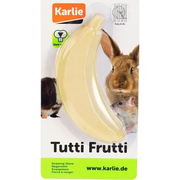 Pro hlodavce Karlie Tutti Frutti Minerální kámen pro hlodavce Banán 50g