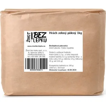 Luštěnina Život bez lepku Hrách zelený půlený 1 kg