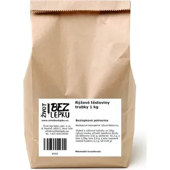 Příloha Život bez lepku LUCKA rýžové těstoviny trubky 1 kg