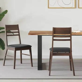 Jídelní židle 2 pcs Světle hnědá 43 x 54 x 89 cm