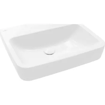Umyvadlo Villeroy & Boch O.novo - Umyvadlo 55x46 cm, bez přepadu, bez otvoru pro baterii, AntiBac, CeramicPlus, alpská bílá 4A4158T2