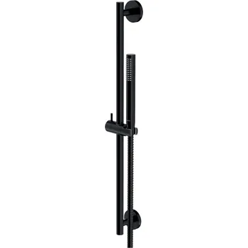 Sprchový set OMNIRES Microphone - Set sprchové hlavice, tyče a hadice, matná černá MICROPHONE-SBL