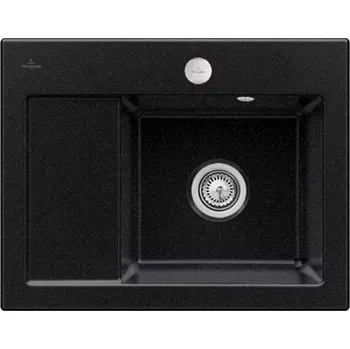 Villeroy & Boch Subway 45 - Keramický dřez 65x51 cm, excentrické ovládání, CeramicPlus, chromit 331302J0