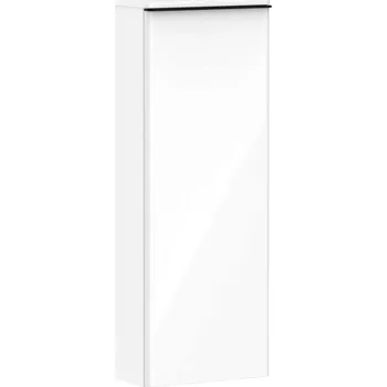 Koupelnový nábytek Hansgrohe Xelu Q - Boční skříňka 40x107x35 cm, 1 dvířka, panty vlevo, lesklá bílá/matná černá 54127670