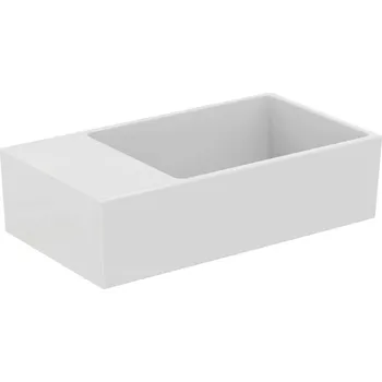 Umyvadlo Ideal Standard Extra - Umývátko na desku 45x25 cm, s přepadem, bez otvoru pro baterii, bílá T392101