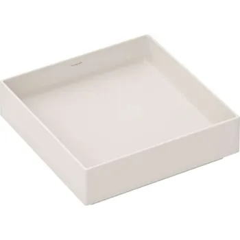 Umyvadlo Hansgrohe Xuniva Evo E - Umyvadlo na desku, 40x40 cm, bez přepadu, bez otvoru pro baterii, matná béžová 60324780