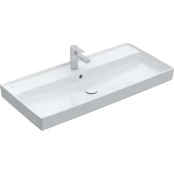Villeroy & Boch Collaro - Umyvadlo nábytkové 100x47 cm, s přepadem, otvor pro baterii, CeramicPlus, Stone White 4A33A5RW