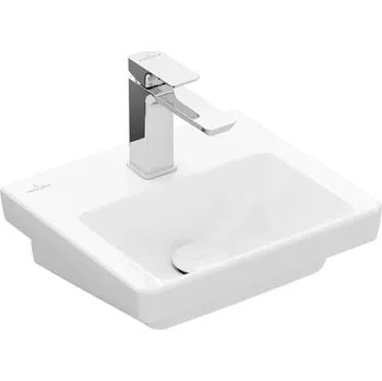 Villeroy & Boch Subway 3.0 - Umývátko nábytkové 37x31 cm, bez přepadu, otvor pro baterii, CeramicPlus, Stone White 437038RW