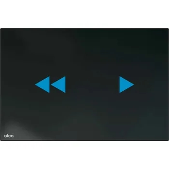 Alcadrain Ovládací tlačítka - Elektronické ovládání splachování, s podsvícením, pro instalační moduly Slim, sklo/černá NIGHT LIGHT-2-SLIM