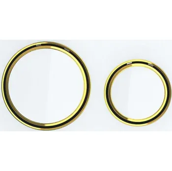 Geberit Sigma21 - Ovládací tlačítko pro 2 množství splachování, bílá/mosaz 115.652.SI.1