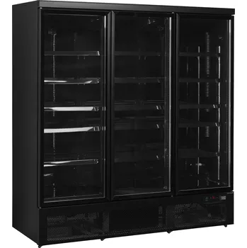 TEFCOLD Atom Maxi C3DBB | Přístěnná Chladicí Vitrína 3-dveřová Černá | 1664 l, š. 188 cm, 15 polic, Servis ČR