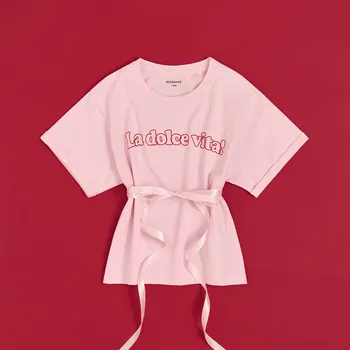 Dívčí oblečení Reserved - Bavlněné tričko s potiskem - růžová - 337DB-30X - 337DB-30X-128