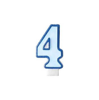 Karnevalový kostým Narozeninová svíčka číslo 4 modrá