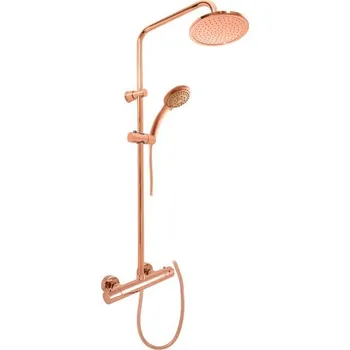 RAV Slezák Sprchový systém s termostatickou baterií, kartáčované růžové zlato TRM82.5/7-61ZRK