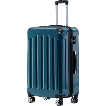 Velký rodinný cestovní kufr BEIBYE GLOSSY Barva: Modrá