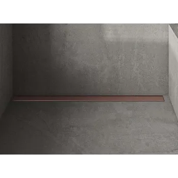 Odvodňovací žlab I-Drain Plano - Nerezový rošt pro sprchový žlab řady PRO, povrch PVD, délka 90 cm, měděná IPRO0900K