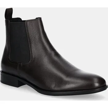 Pánské tenisky Kožené kotníkové boty BOSS Colby 50529105.201 hnědá 89X, EUR 44