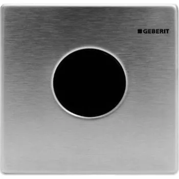 Splachovací tlačítko Geberit Splachovací systémy - Elektronické ovládání splachování pisoárů typ Mambo, síťové napájení, kartáčovaná nerez ocel 116.023.FW.1