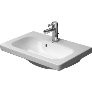 Umyvadlo Duravit DuraStyle - Umyvadlo nábytkové Compact, 64x40 cm, s 1 otvorem pro baterii, s WonderGliss, alpská bílá 23376300001