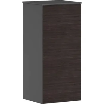 Koupelnový nábytek Hansgrohe Xevolos E - Boční skříňka 41x89x36 cm, 1 dvířka, panty vpravo, matná šedá/tmavý dub 54217730