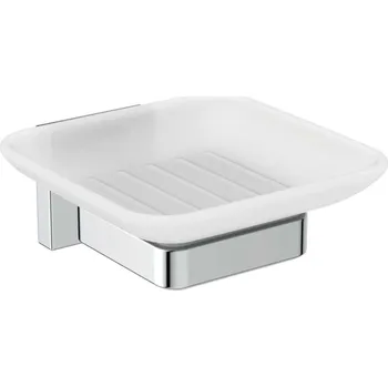 Mýdlenka Ideal Standard IOM Square - Mýdlenka s držákem, matné sklo/chrom E2201AA