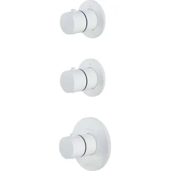 Vodovodní baterie Paffoni Modular Box - Termostatická baterie pod omítku, pro 2 spotřebiče, matná bílá MDE018BO