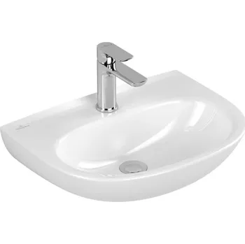 Umyvadlo Villeroy & Boch O.novo - Umývátko 50x38 cm, bez přepadu, otvor pro baterii, alpská bílá 43405101