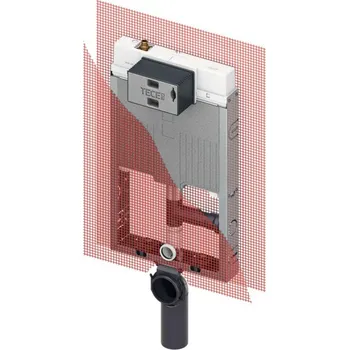 WC sada Tece TECEbox - Předstěnová instalace pro závěsné WC, s nádržkou Octa II, 8 cm, odsávání zápachu, stavební výška 1,07 m 9370502