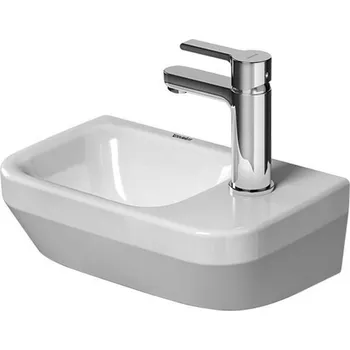 Duravit DuraStyle - Umývátko 36x22 cm, bez přepadu, s otvorem pro baterii vpravo, WonderGliss, bílá 07133600001