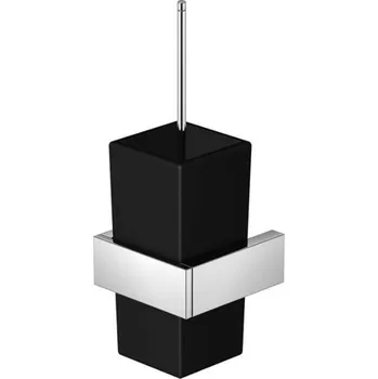 WC štětka Steinberg 460 - WC štětka nástěnná s držákem, černé sklo/chrom 460 2904