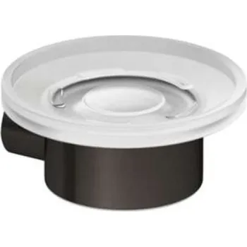 Kludi Vela R - Mýdlenka s držákem, sklo/broušený Gunmetal 58985N2