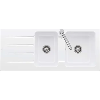 Villeroy & Boch Architectura - Keramický dřez 116x51 cm s odtokem, CeramicPlus, alpská bílá 338002R1