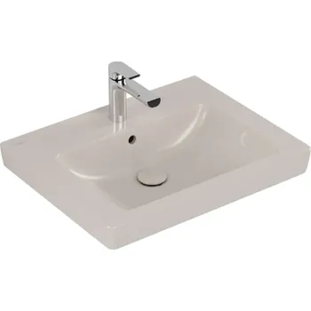 Umyvadlo Villeroy & Boch Subway 2.0 - Umyvadlo s přepadem, 60x47 cm, s Ceramicplus, pergamon 711360R3