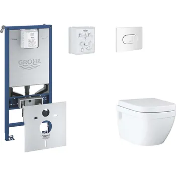 Grohe Rapid SLX - Set předstěnové instalace, klozetu, sedátka SoftClose a tlačítka Arena Cosmopolitan, alpská bílá SANI11BB3112
