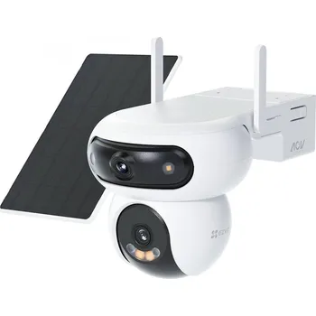 IP kamera EZVIZ HB90x Dual 4G Kit IP kamera, PTZ, venkovní, 2× 4Mpx, f=2,8mm/6mm, Wi-Fi, 4G LTE, H.265, AI detekce, IR+LED až 35m, IP65, mic+repro, CZ app + solární panel CS-HB90X/SP-R100(4MP+4MP W4GA)