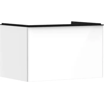 Koupelnový nábytek Hansgrohe Xelu Q - Umyvadlová skříňka, 50x78x55 cm, 1 zásuvka, lesklá bílá/matná černá 54054670