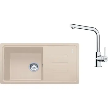 Kuchyňský dřez Franke Sety - Kuchyňský set G268SA, fragranitový dřez BSG 611-78/39 a baterie FS 3230.031, sahara/chrom 114.0700.760