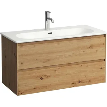 Nábytek Laufen Lua - Skříňka s umyvadlem, 51x97x44 cm, 2 zásuvky, dub H8600882671041