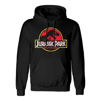 Pánská mikina Pánská mikina Jurassic Park|Jurský Park: Classic Logo (L) černá bavlna polyester
