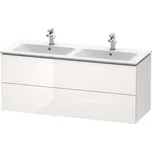 Duravit L-Cube - Umyvadlová skříňka 55x129x48 cm, 2 zásuvky, lesklá bílá LC625802222