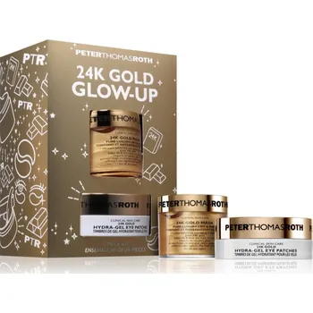 Péče o oční okolí Peter Thomas Roth 24K Gold Peter Thomas Roth 24K Gold Hydra-Gel Eye Patches 30 pairs hydratační gelová maska na oči 30 ks + Peter Thomas Roth 24K Gold Mask luxusní zpevňující maska na obličej s liftingovým efektem 50 ml
