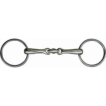 Udidlo pro koně HKM Udidlo stihlové dvakrát lomené HKM, 14 mm, nerez 14,5 cm