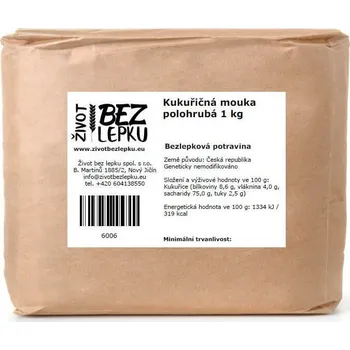 Mouka Život bez lepku Kukuřičná mouka polohrubá 1 kg