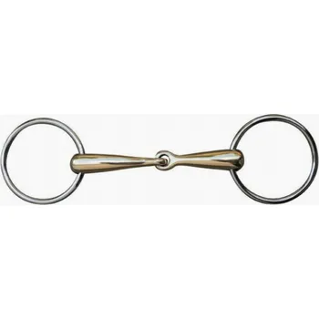 Vybavení pro koně HKM Udidlo stihlové jednou lomené Argentan HKM, 16 mm 13,5 cm