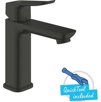 Grohe Dice - Umyvadlová baterie s výpustí Push-Open, studený start, matná černá 1018362430