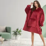 Oversized plyšová mikina 2v1 červená