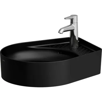 Umyvadlo Laufen VAL - Umyvadlo, 50x40 cm, s přepadem, otvor pro baterii, matná černá H8122817161041