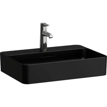 Umyvadlo Laufen VAL - Umyvadlo, 55x40 cm, s přepadem, otvor pro baterii, matná černá H8122847161041