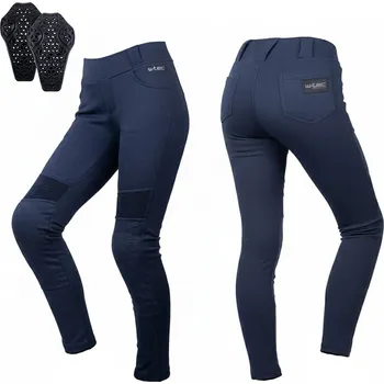 Moto kalhoty W-TEC Dámské moto legíny Lukrecia Base Blue modrá - M prodloužená délka